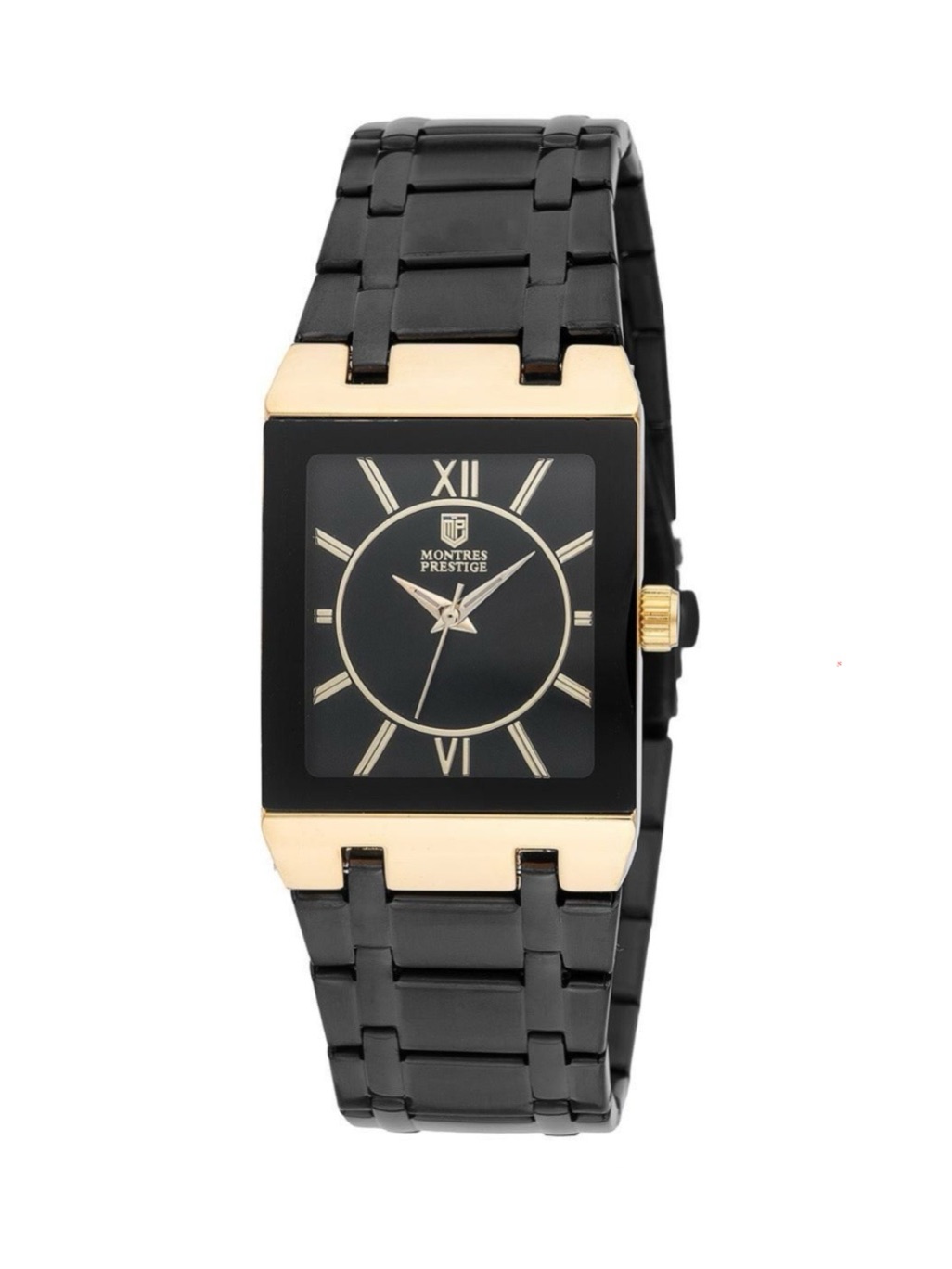 Montres Prestige Men's Black Gold Rectangular Dress Watch Mpw-0253 Nwt — image 2 of 5